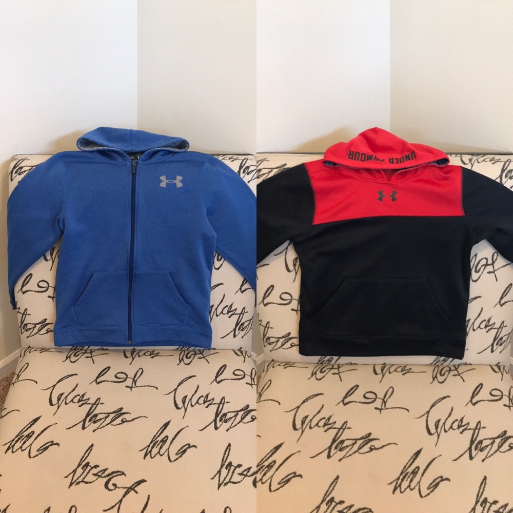 2 Under Armour youth hoodies.